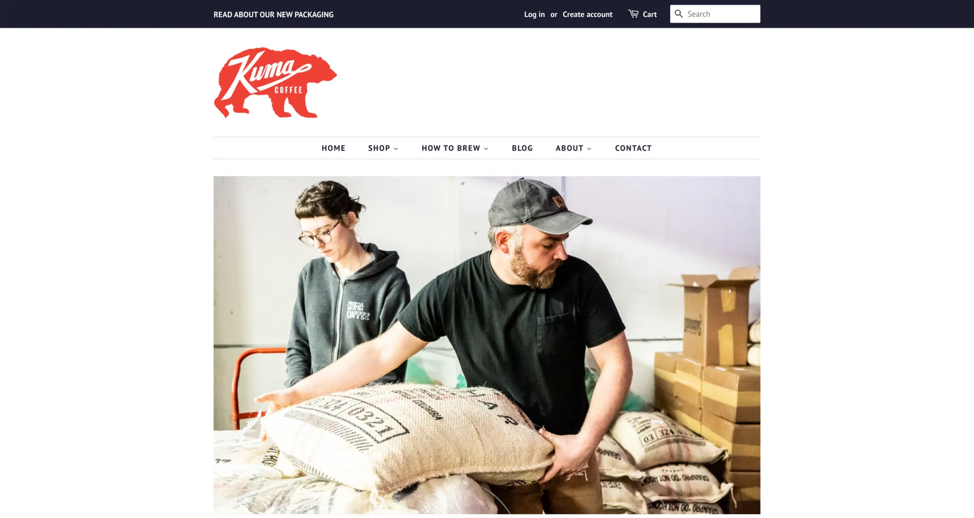 Kuma Coffee Homepage